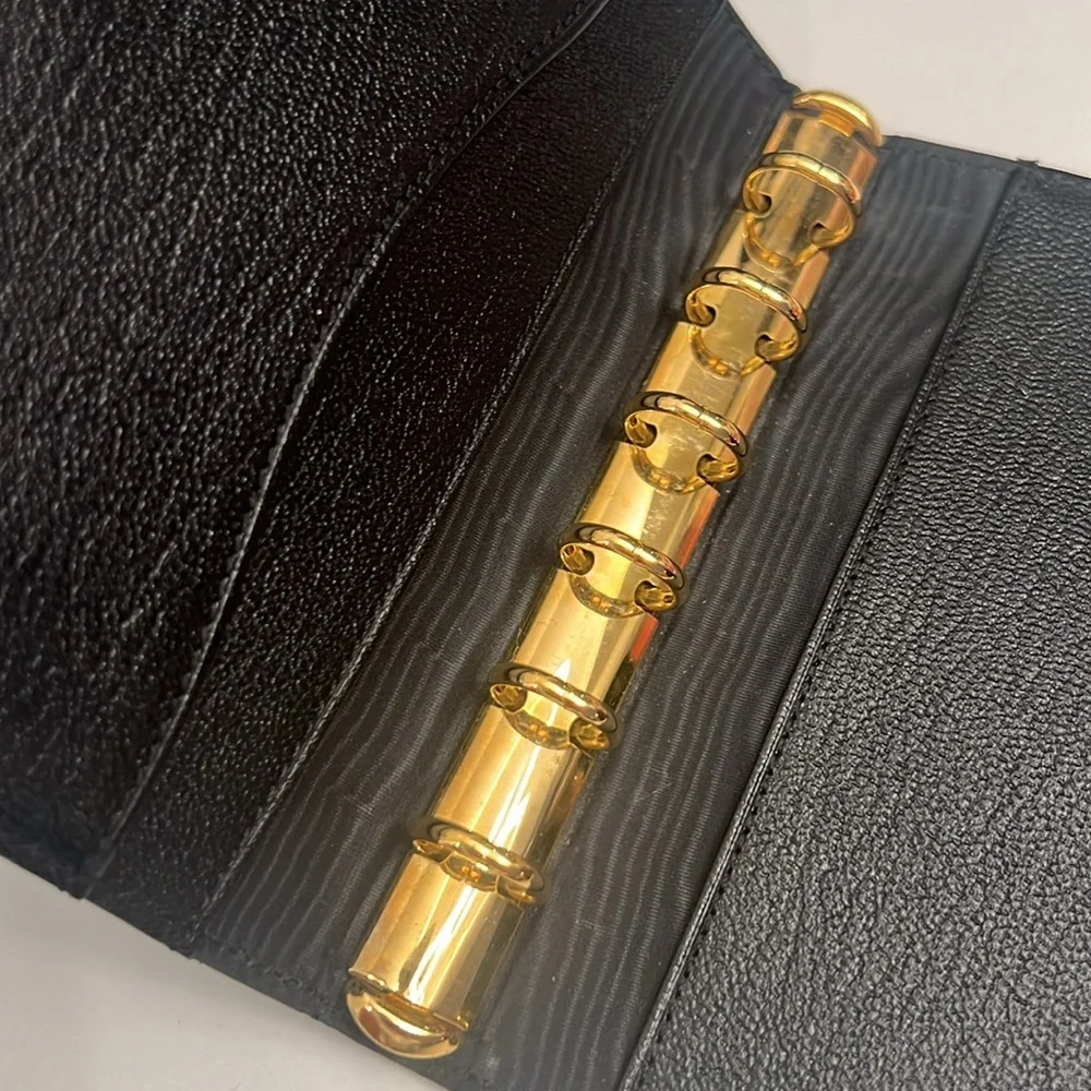 CHANEL AGENDA Black Leather with Binder Rings 4”x5.5”